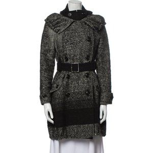 Karen Millen Printed Wool Trench Coat